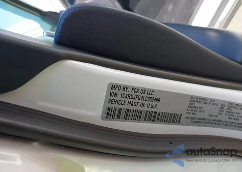 2020 Dodge Durango Pursuit Awd z USA, uszkodzony, nr VIN 1C4RDJFG4LC352409